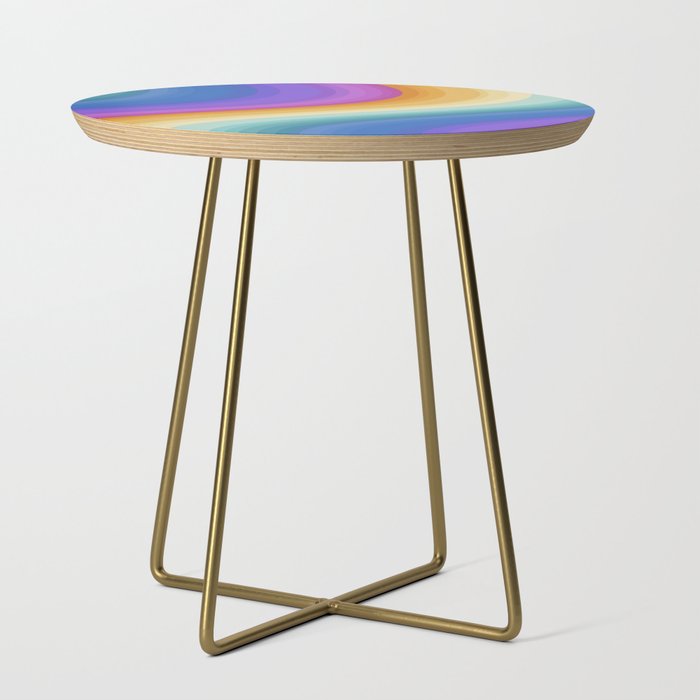 Wavy Stripes XVI - Ombre Rainbow Side Table Gallery Image 1