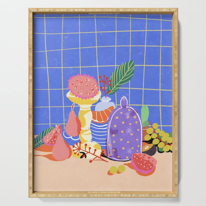 Rainbow still life #2 Serving Tray Gallery Image 1