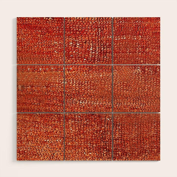 Bakhshaish Rug Detail Print Wood Wall Art Gallery Image 1