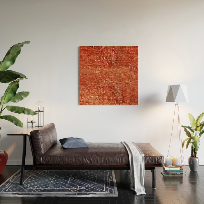 Bakhshaish Rug Detail Print Wood Wall Art Gallery Image 2