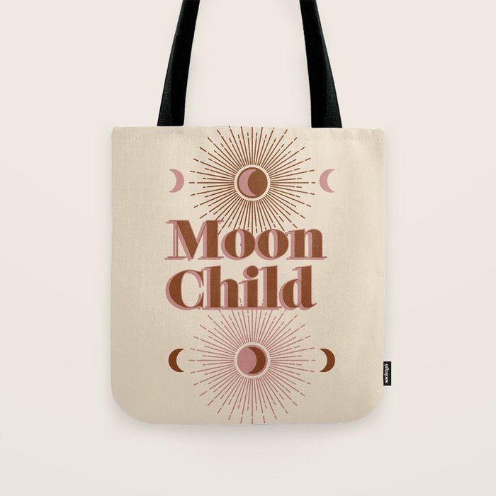 Vintage Moon Child Tote Bag Gallery Image 1