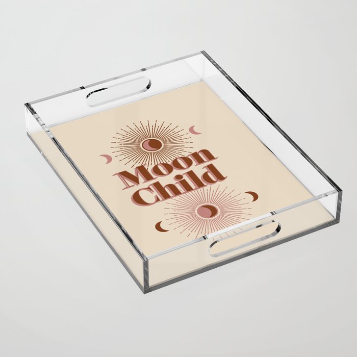 Vintage Moon Child Acrylic Tray Gallery Image 1