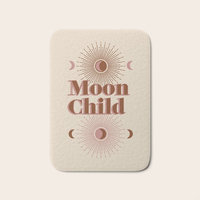 Vintage Moon Child Bath Mat Gallery Image 1
