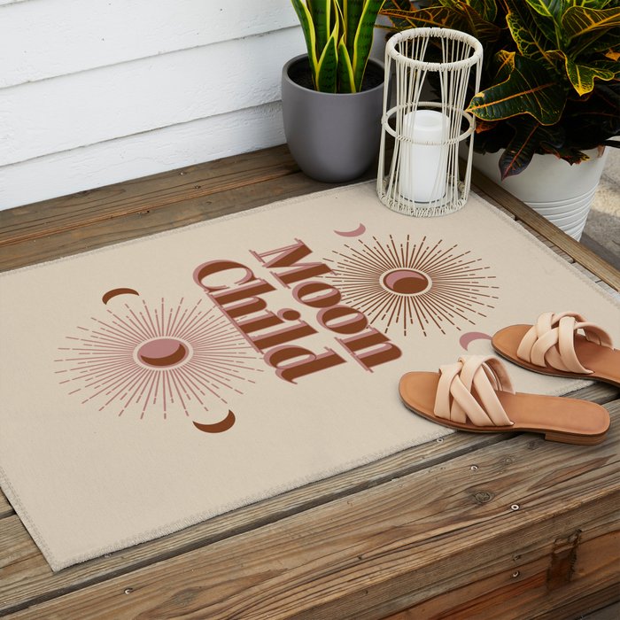Vintage Moon Child Outdoor Rug Gallery Image 2
