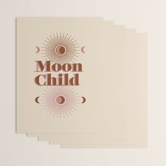 Vintage Moon Child Wrapping Paper Gallery Image 3