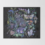 Witch Potion Garden Throw Blanket Gallery Image 2