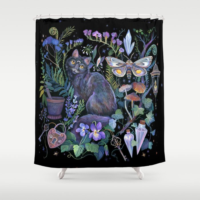 Witch Potion Garden Shower Curtain Gallery Image 1