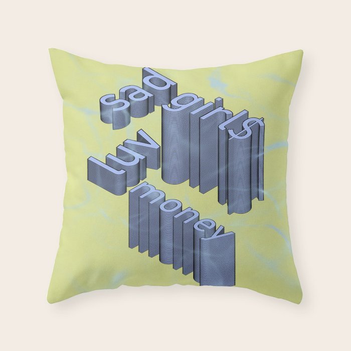 sad girls Throw Pillow Gallery Image 1