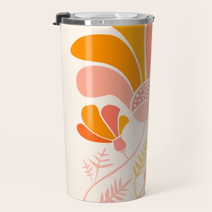 Floral Disco Party - 70s Style Wildflowers Travel Mug Gallery Image 3