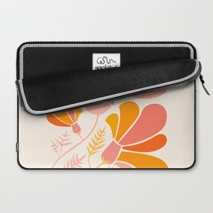 Floral Disco Party - 70s Style Wildflowers Laptop Sleeve Gallery Image 2