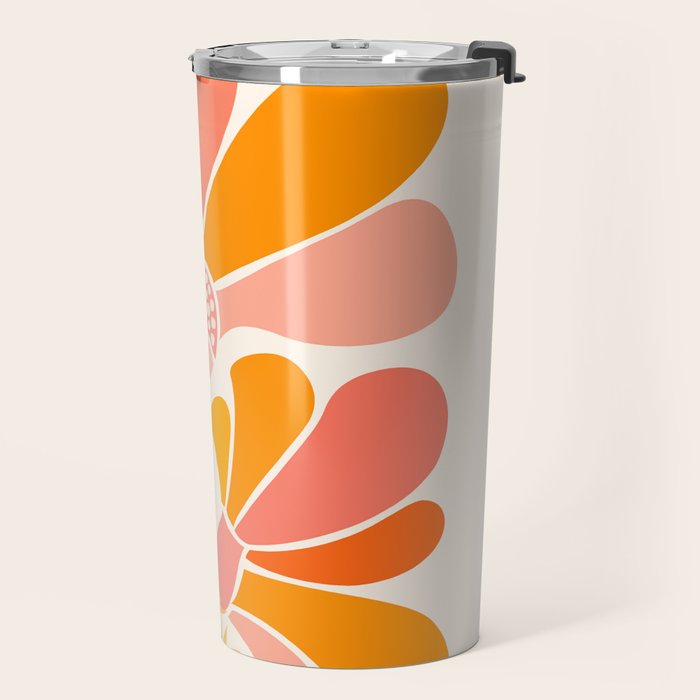 Floral Disco Party - 70s Style Wildflowers Travel Mug Gallery Image 2