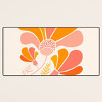 Floral Disco Party - 70s Style Wildflowers Desk Mat Gallery Image 3