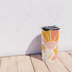 Floral Disco Party - 70s Style Wildflowers Travel Mug Gallery Image 4