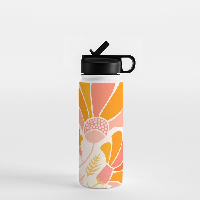 Floral Disco Party - 70s Style Wildflowers Water Bottle Gallery Image 1