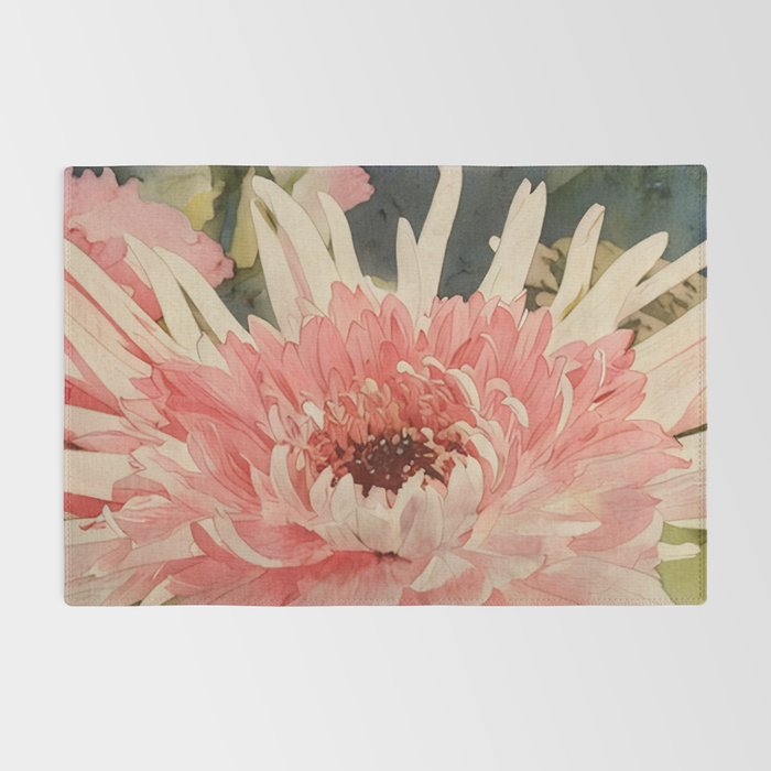 Pink germini dahlia flower 3 Rug Gallery Image 2
