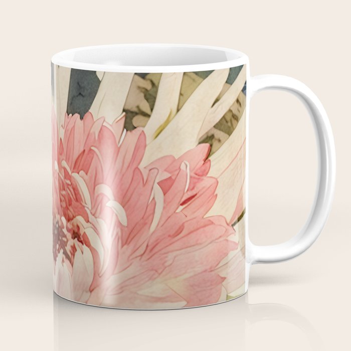 Pink germini dahlia flower 3 Coffee Mug Gallery Image 1