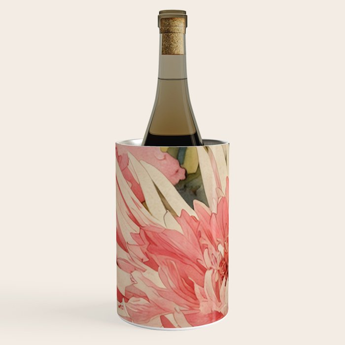 Pink germini dahlia flower 3 Wine Chiller Gallery Image 2