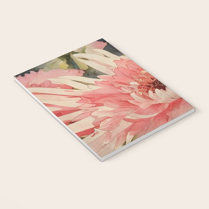 Pink germini dahlia flower 3 Notebook Gallery Image 3