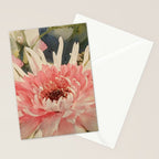 Pink germini dahlia flower 3 Stationery Card Gallery Image 2