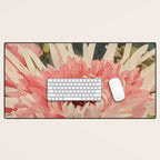Pink germini dahlia flower 3 Desk Mat Gallery Image 1