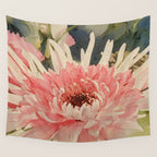 Pink germini dahlia flower 3 Wall Tapestry Gallery Image 4