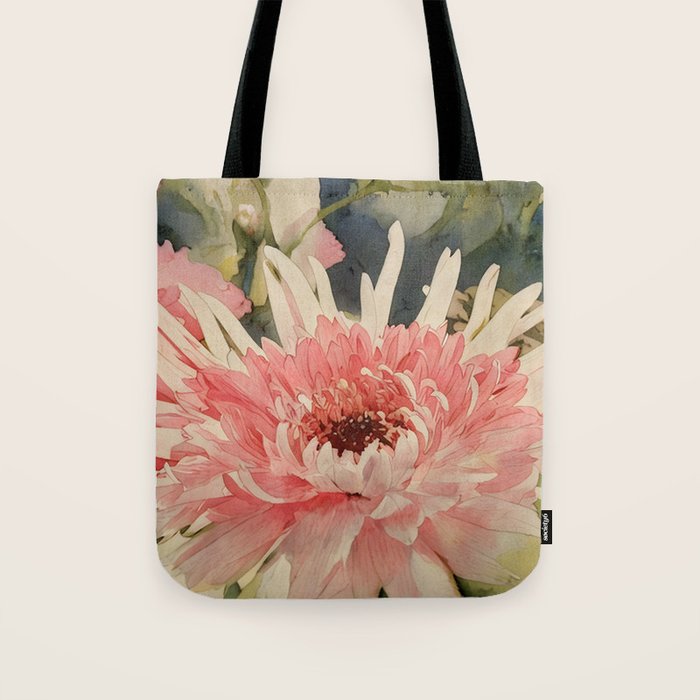 Pink germini dahlia flower 3 Tote Bag Gallery Image 1