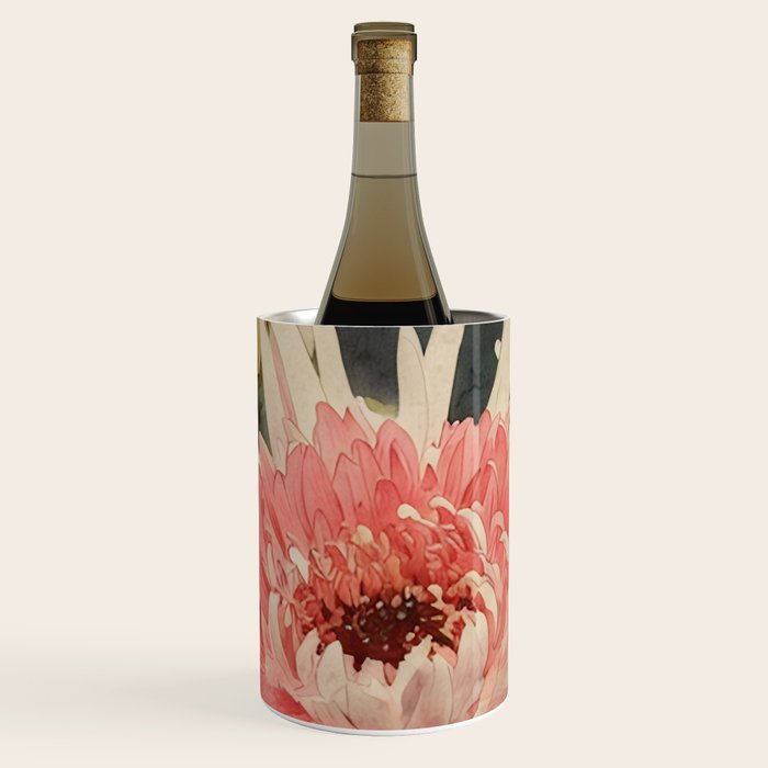 Pink germini dahlia flower 3 Wine Chiller Gallery Image 1