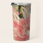 Pink germini dahlia flower 3 Travel Mug Gallery Image 3