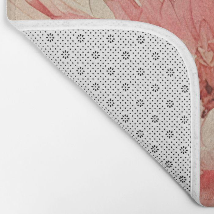 Pink germini dahlia flower 3 Bath Mat Gallery Image 2