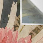 Pink germini dahlia flower 3 Wall Tapestry Gallery Image 3