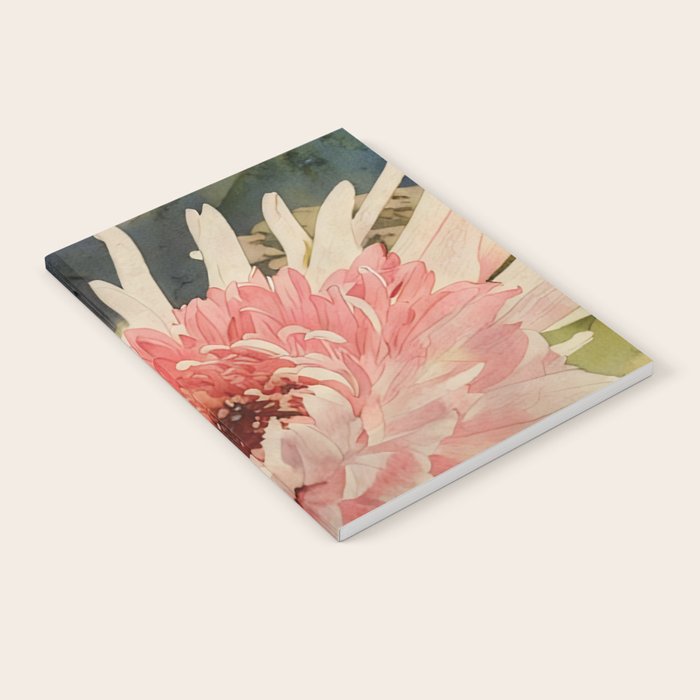 Pink germini dahlia flower 3 Notebook Gallery Image 1
