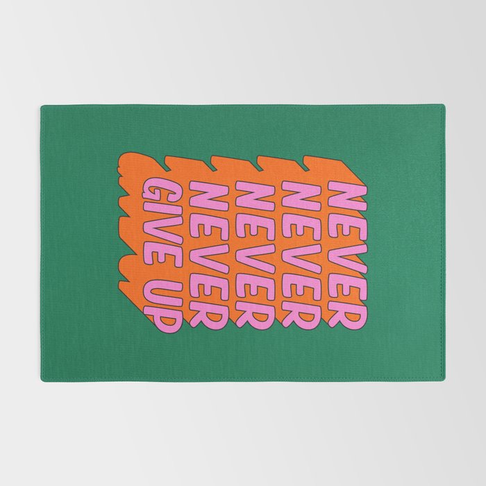 Never, Never Give Up Rug Gallery Image 2