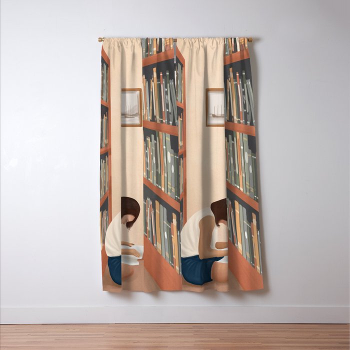 Getting Lost in a Book Window Curtain Gallery Image 3