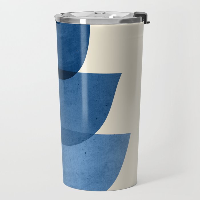 Abstract Shapes 37-Blue Travel Mug Gallery Image 2