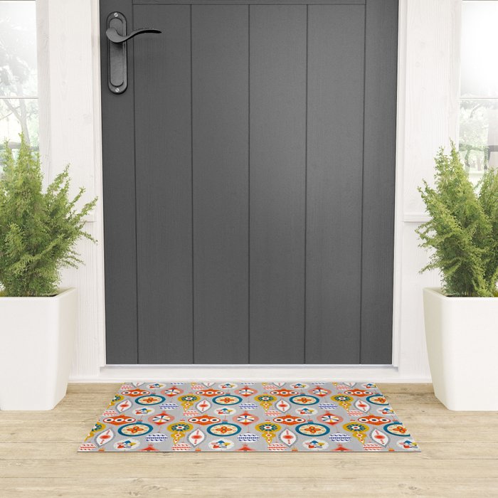 Christmas retro baubles no3 Welcome Mat Gallery Image 3