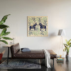 Swedish Dala Horse - Navy & Mint Palette Wood Wall Art Gallery Image 2
