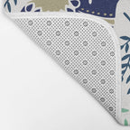 Swedish Dala Horse - Navy & Mint Palette Bath Mat Gallery Image 2