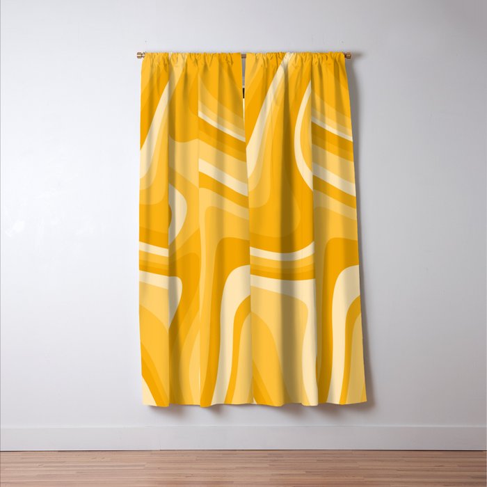 Abstract Wavy Stripes LXXXVI Window Curtain Gallery Image 3