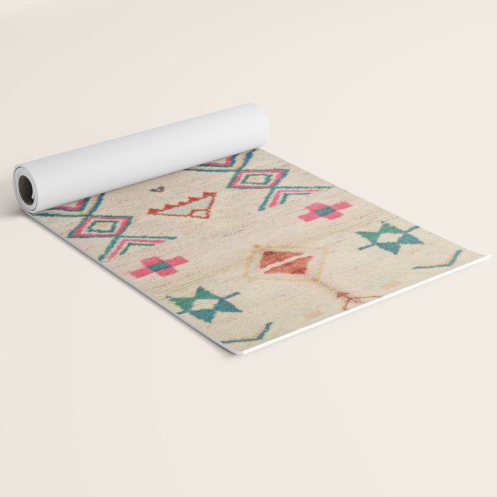 Vintage Moroccan Berber Carpet Yoga Mat Gallery Image 2