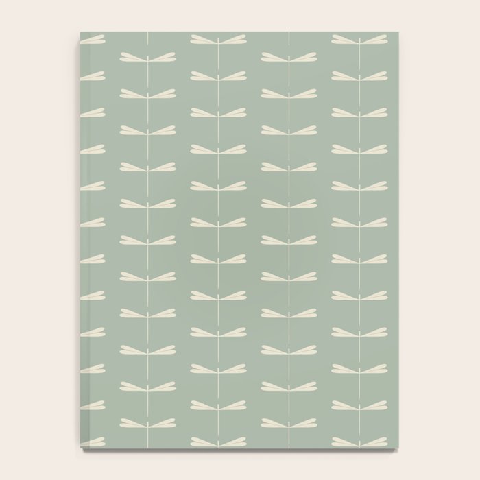 Dragonfly Pattern V Sage Green Notebook Gallery Image 4