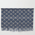 Bows & Ribbons Pattern XLII Dark Navy Blue Wall Hanging Gallery Image 1