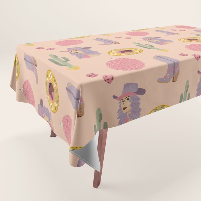 Disco Cowgirl Tablecloth Gallery Image 1