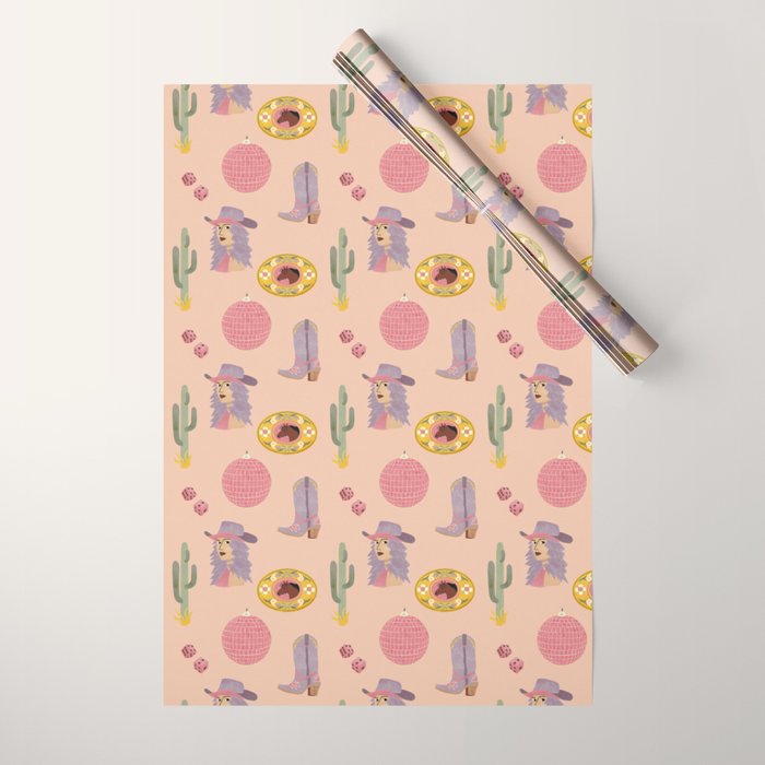 Disco Cowgirl Wrapping Paper Gallery Image 1