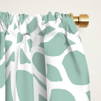 Flower Blooms, Teal and Grey Window Curtain Gallery Image 2