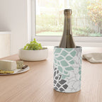 Flower Blooms, Teal and Grey Wine Chiller Gallery Image 4