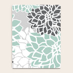 Flower Blooms, Teal and Grey Notebook Gallery Image 4