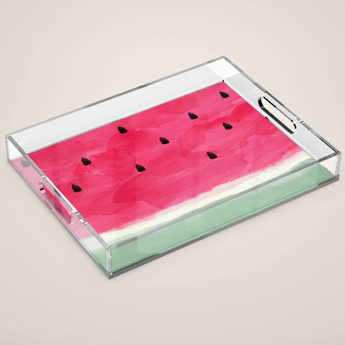 Watermelon Abstract Acrylic Tray Gallery Image 1