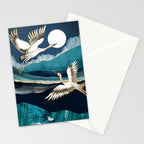 Midnight Cranes Stationery Card Gallery Image 2