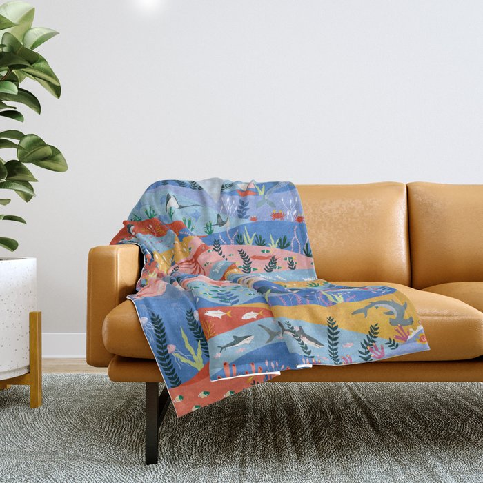oceans Throw Blanket Gallery Image 1