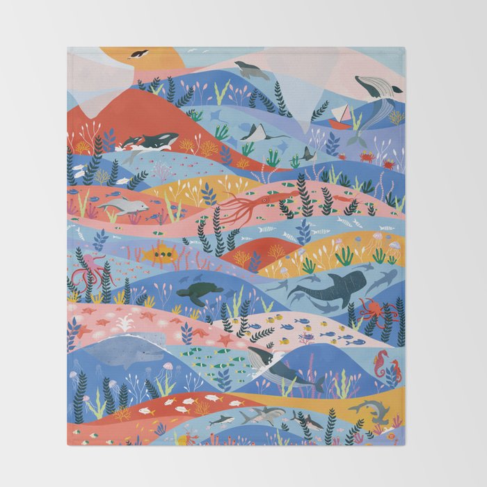 oceans Throw Blanket Gallery Image 2